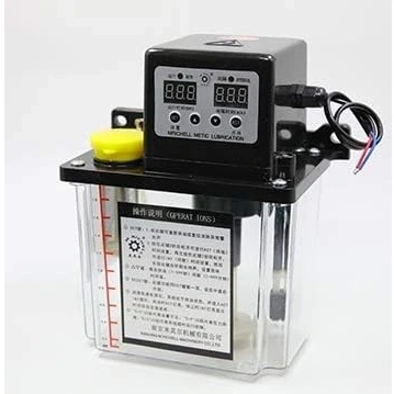 Image of NEWTRY Automatic Lubrication Pump Oiler 220V 1.8L Electromagnetic Lubricating Oil Numerical Control Electric with Pressure Gauge for Machine Tool, Thread Spinner, Curb Chain, Toothed Wheel, etc
