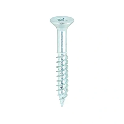 Image of TIMCO Twin Threaded Woodscrews PZ Double Countersunk 8 x 1 1/4 Zinc Plated Box of 200