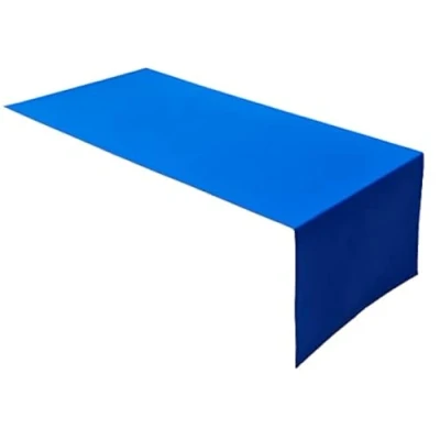 Image of Table Runner Linen Made of 100% Cotton Collection Concept, Choice Colours and Sizes (Table 45 x 120 cm, Royal Blue)