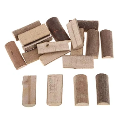 Image of P Prettyia 20 Pieces Rustic Small Wooden Wood Log Sticks Natural Tree Bark, 15x35mm for Home Decoration &amp; Wedding Centerpieces DIY Crafts