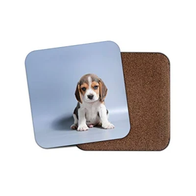 Image of 1 x Adorable Beagle Puppy Coaster Dog Puppies Cute Hound Baby Pet Fun #12486