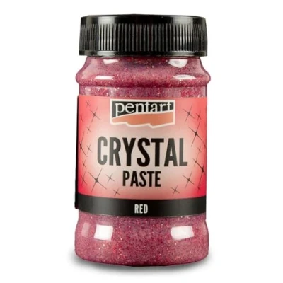 Image of Pentart Crystal Paste 100 ml red, one