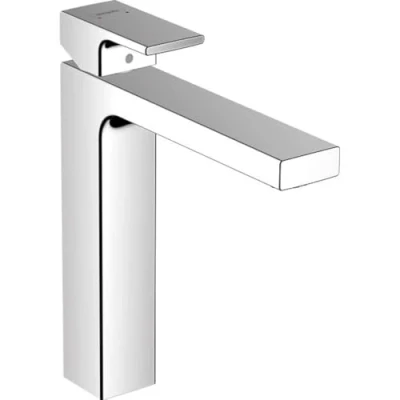 Image of hansgrohe Vernis Shape Basin Mixer Tap 190 with metal pop up waste set, chrome, 71590000