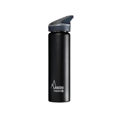 Image of Laken Jannu Vacuum Insulated Stainless Steel Water Bottle with Straw Cap and Handle 25oz Black