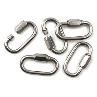Image of Flomore M3.5 Lock Quick Link Chain Connector 304 Stainless Steel Screw Carabiner Pack Of 20