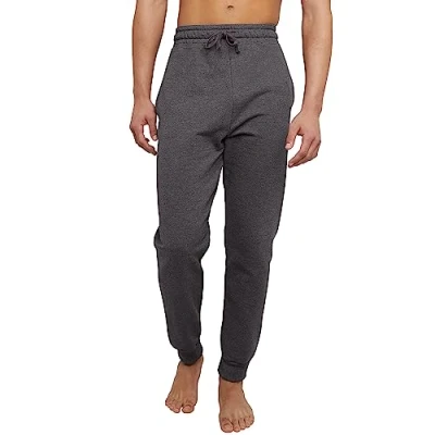Image of Hanes Men&#039;s EcoSmart Fleece Jogging Bottoms Sweatpants, Charcoal Heather, S