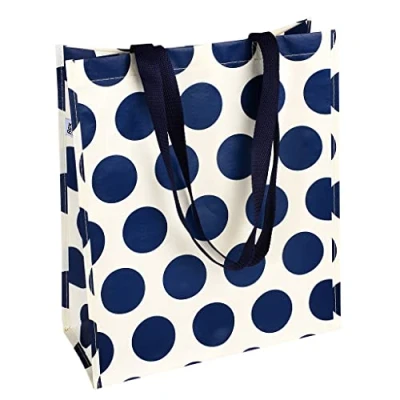 Image of Rex London Navy On Cream Spotlight Reusable Shopping Bag