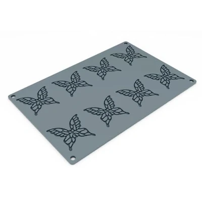 Image of PAVONI Gourmand Butterfly Shape Silicone Mould 8 Cavities