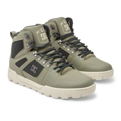 Image of DC Shoes PURE Hightop trainers, Size: 11, Grn b wht Calfskin