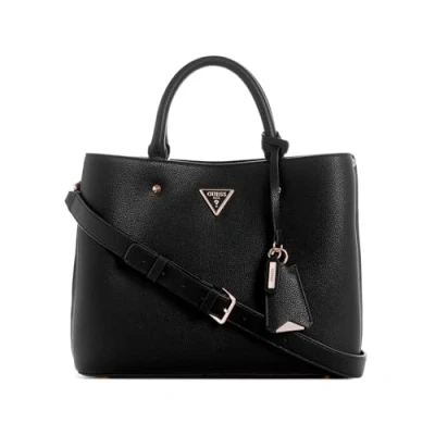 Image of GUESS Women&#039;s Meridian Girlfriend Satchel, top Handles, Black, One Size