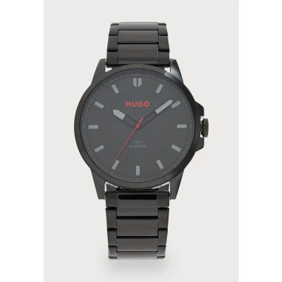 Image of HUGO First Watch, Men&#039;s, Size: One Size, Black/black