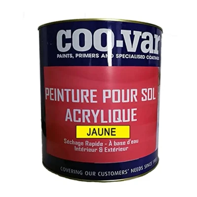 Image of Coovar Acrylic Floor Paint Yellow 5 Litre