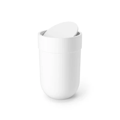 Image of Umbra 023269 660 Touch Waste Bin with Lid, White