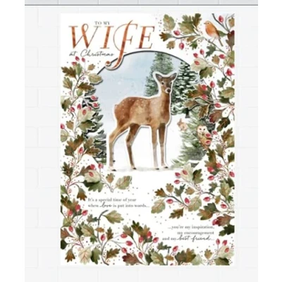 Image of Hallmark Wife Pop Up Christmas Card to My at Deer Design