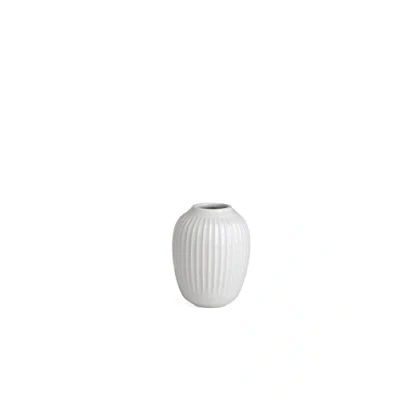Image of Kähler Hammershøi Vase Handmade Danish Design for Flowers Height 10.5 cm White