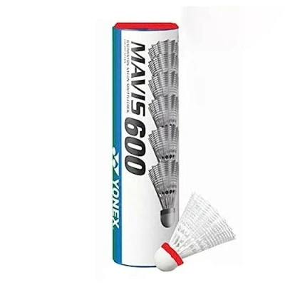 Image of YONEX Mavis 600 Nylon Shuttlecocks, White, 78 Fast