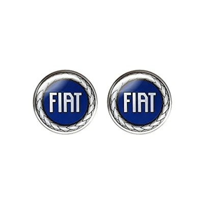 Image of Fiat 21232 Official 3D Sticker Blue Logo 12 mm Diameter 2 Pieces