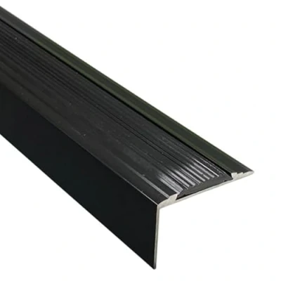 Image of Stair Edge Nosing Trim 900mm x 46mm 30mm Anti Slip Tread Nose Edging Screw Down by FloorPro® (Black)