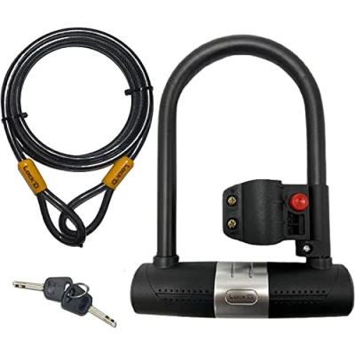 Image of D Lock Bike locks Electric Scooter 1.8m Cable Bicycle Bike+Lock Cycling High Security for Bicycles