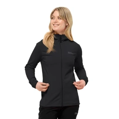 Image of Jack Wolfskin Women&#039;s BAISELBERG Hooded FZ W Jacket, Black, S
