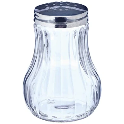 Image of Ibili Cheese Shaker 250 ml of Stainless Steel/Glass, Steel, Transparent/Silver, 9 x 12 cm
