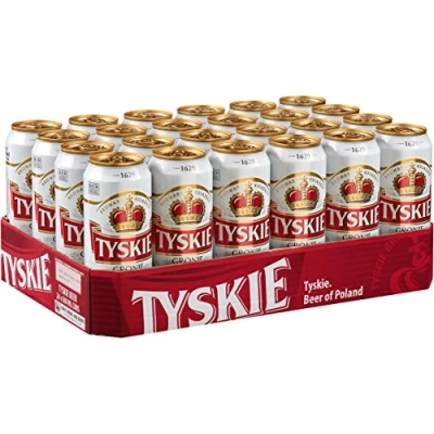 Image of 24x0,5L Tyskie Pils Gronie Beer from Poland 5.2% Vol._ disposable