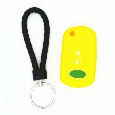 Image of YuEany Silicone Rubber Car Key Case Protector Cover,for Land Rover for Range Sport Discovery LR3,Silicone