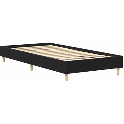 Image of vidaXL Bed Frame 120x200 cm Black Oak Engineered Wood