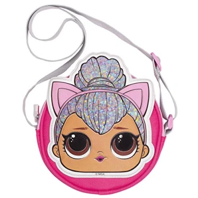 Image of L.O.L Surprise! LOL Dolls Handbag for Girls Glitter Crossbody Bag Fashion Shoulder Kitty Queen Stage Centre (Kitty Queen)