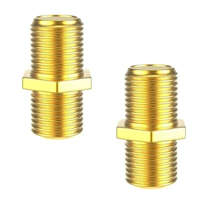 Image of Dolaso Satellite Coaxial Digital TV 5 Way Cable 135 dB F Connector Gold Plated Antenna Class A+ Ultra HD 4K 3D 4 x connectors