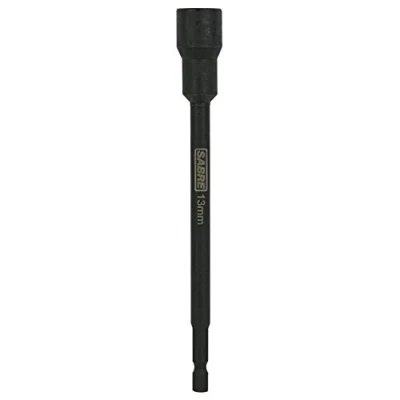 Image of Sabre Tools 13mm Impact Magnetic Nut Driver Set 6 Inch Length, 1/4 Hex Shank, Socket Tip (13mm Metric)