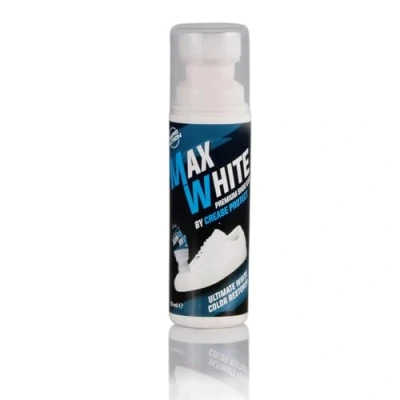 Image of Max White Shoe Whitener Instant Colour Restorer &amp; Polish for Trainers, Sneakers, Canvas Leather Shoes Brighten Clean Soles a Fresh Look