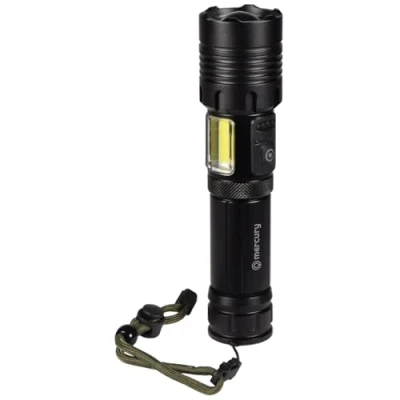 Image of Mercury Rechargeable LED Flashlight: Rugged Water Resistant Metal Construction, Super Bright, and Versatile with 4 Lighting Modes, high, Low, Strobe &amp; SOS