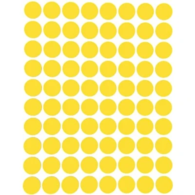 Image of Color Coding Labels 13mm Round Dot Stickers Half Inch Rounds Yellow Sticker 1200 Pack by Royal Green