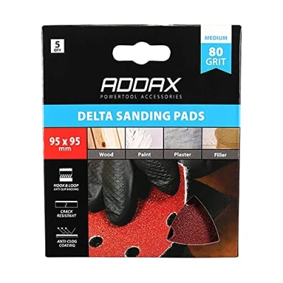 Image of 6x TIMCO Delta Sanding Pads 80 Grit Red 231119 Pack of 5