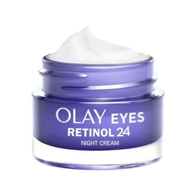 Image of Olay Retinol 24 Night Eye Cream, Skincare for Dark Circles with Retinyl Propionate. Anti Ageing Renewal Skin Care 3 Actions: Smooths, Renews and Hydrates, 15ml