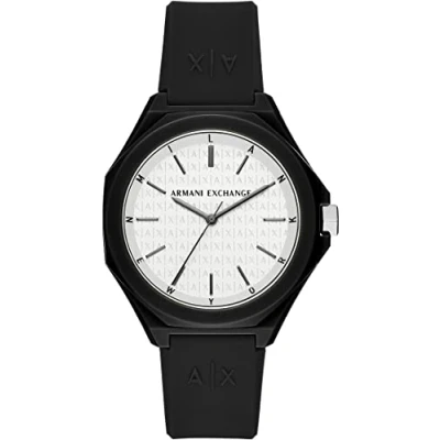 Image of Armani Exchange Watch for Men Quartz/3 Hand movement 40mm case size with a Silicone strap AX4600