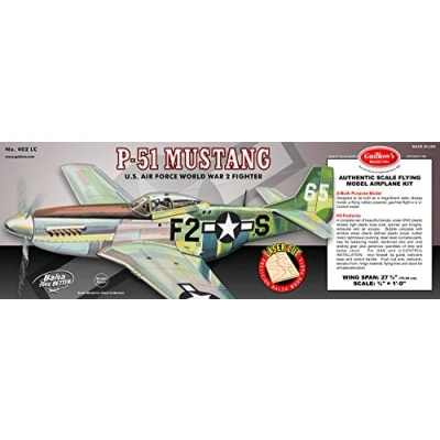 Image of Guillow P 51 Mustang U.S. Air Force WWII Fighter Model Kit
