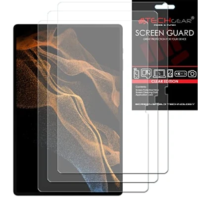Image of TECHGEAR 3 Pack Galaxy Tab S8 Ultra 14.6&quot; Screen Protectors (SM X900 / SM X906), CLEAR Protector Guard Cover Designed for Samsung 2022