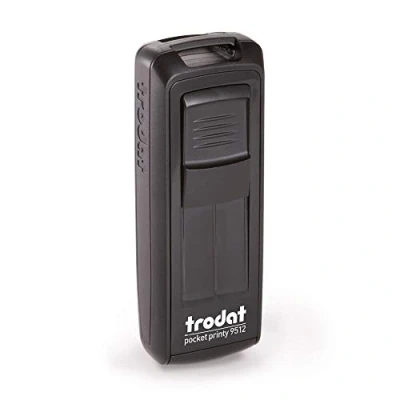 Image of Trodat Personalised Custom Pocket Printy 9512 Stamp Ideal Nurse Stamp, Doctor Or Medical Impression Size: 47 x 18 mm Allows Up to 5 Lines of Text (Black)