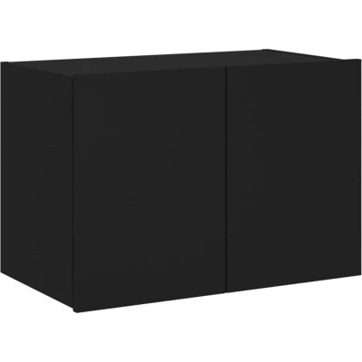 Image of vidaXL TV Wall Cabinet with LED Lights Black 60x35x41 cm