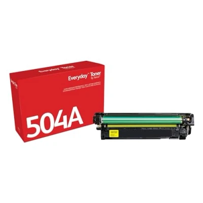 Image of Everyday by Xerox Yellow Toner compatible with HP 504A (CE252A), Standard Capacity