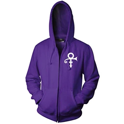 Image of Prince Unisex&#039;s Casual Hooded Sweatshirt, Purple, Medium