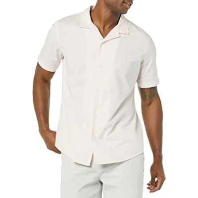 Image of Amazon Essentials Men&#039;s Standard Fit Vacation Shirt, Pink, S