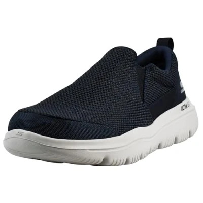 Image of Skechers Men&#039;s Gowalk Arch Fit Sportliche Loafer, Lässig, Zum Anziehen Sneaker, Navy Grey, 7.5 UK