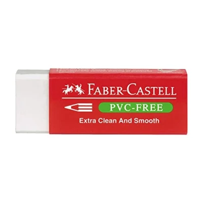 Image of Faber Castell 189520 BOX20 PVC Free Erasers (Pack of 20), Red