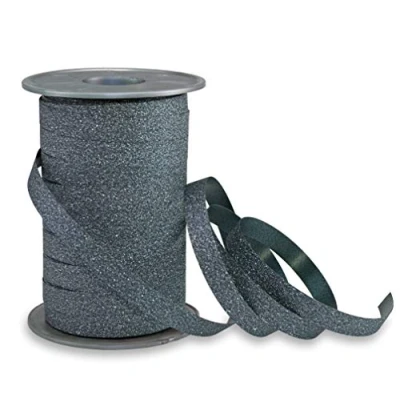 Image of Präsent Poly Glitter Curling Ribbon Petrol 10 mm Width, 100 m Length