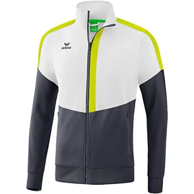Image of Erima Squad Trainings Jacket White/Slate Grey/Bio Lime, XXX Large