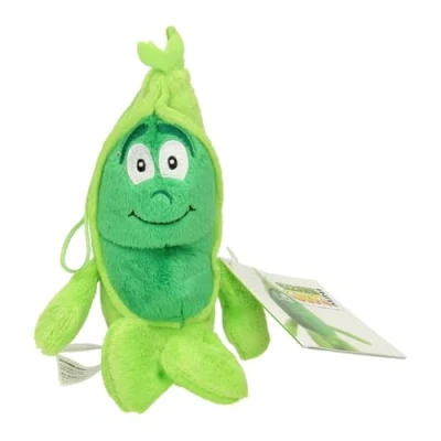 Image of Goodness Gang Plushy Toys Soft and Safe Stuffed Animals for Kids Machine Washable Perfect Playtime Bedtime Full Collection Plush Sugar Snap Pea Mini,Green