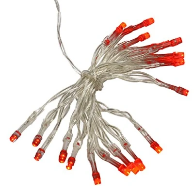 Image of WeRChristmas Battery Operated Static/Flash LED String Lights 20 Piece, Red